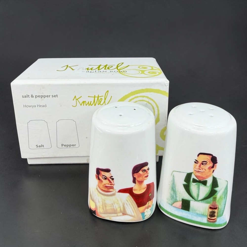Graham Knuttel Raglan Road Salt and Pepper Set Howya Head Tipperary Crystal